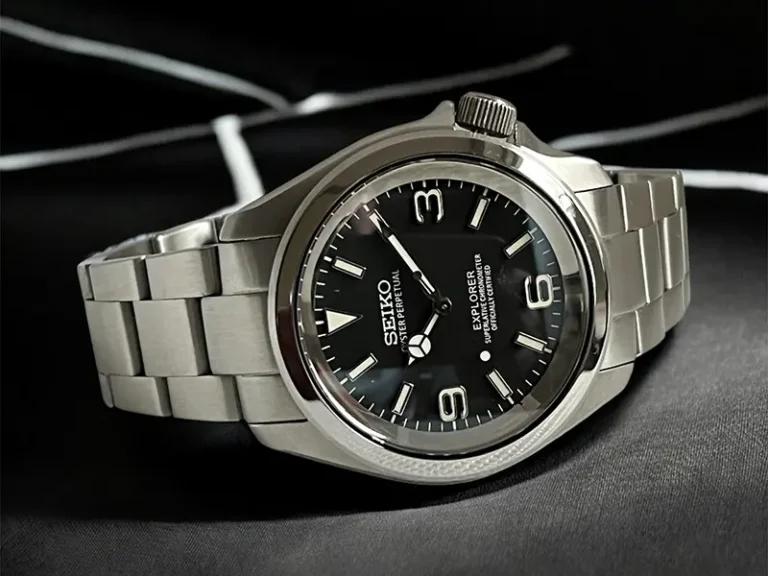 Seiko Mod Explorer SRPE51K1 Frontansicht – Seiko Mod Uhr im Rolex‑Explorer Stil