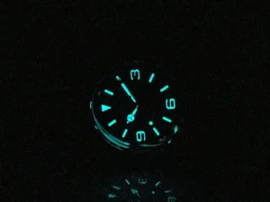 Seiko Mod Explorer Nahaufnahme – Zifferblatt und Lume Details