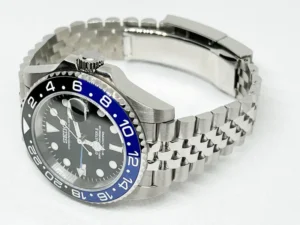 Seiko GMT Master II Batgirl Mod mit Mercedes-Zeigern und blauem GMT Zeiger