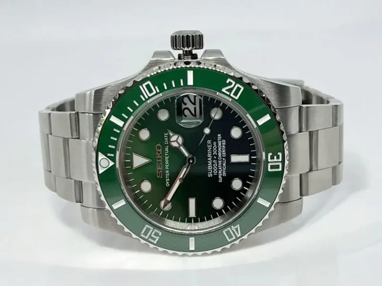 Ansicht frontal - Seiko Sub Mod Hulk meets Starbucks - Ein Seiko Modding von Custom Watch Mod